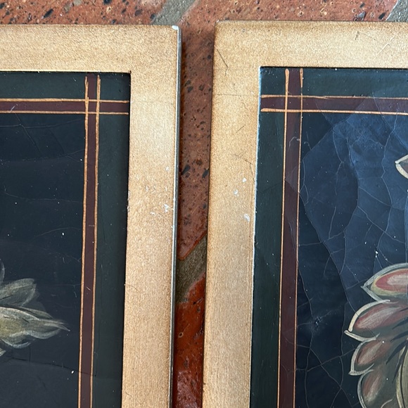 Vintage Fleur De Lis Crackle Framed Artwork - Picture 8 of 10